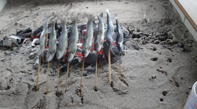 キャンプで簡単に魚の塩焼きを作る方法 Chigyo Fishing