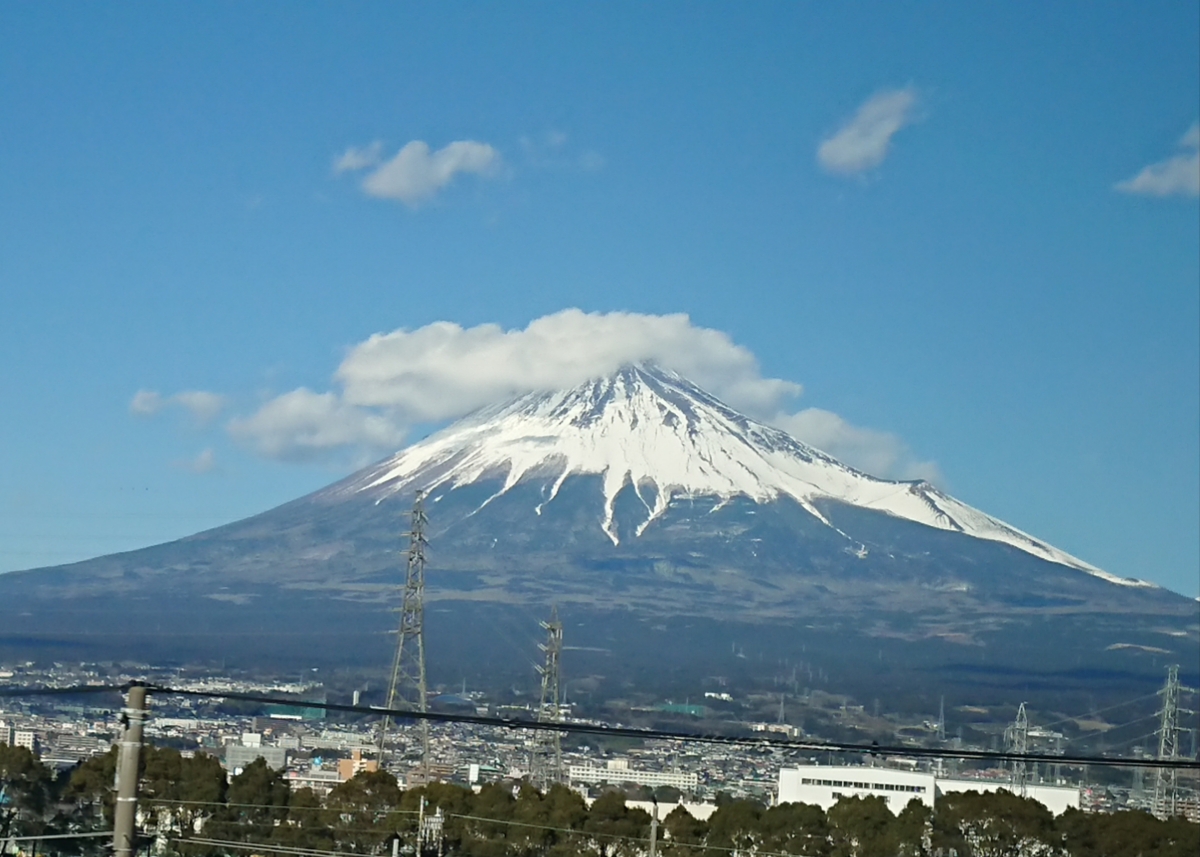 新幹線からの今日の富士山